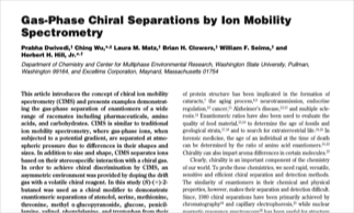 Gas-Phase Chiral Separations by Ion Mobility Spectrometry image