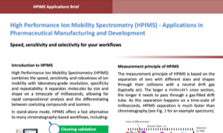 High Performance Ion Mobility Spectrometry (HPIMS) - Applications in Pharmaceutical Manufacturing and Development image