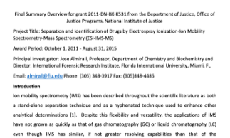 Separation and Identification of Drugs by Electrospray Ionization-Ion Mobility Spectrometry-Mass Spectrometry (ESI-IMS-MS) image